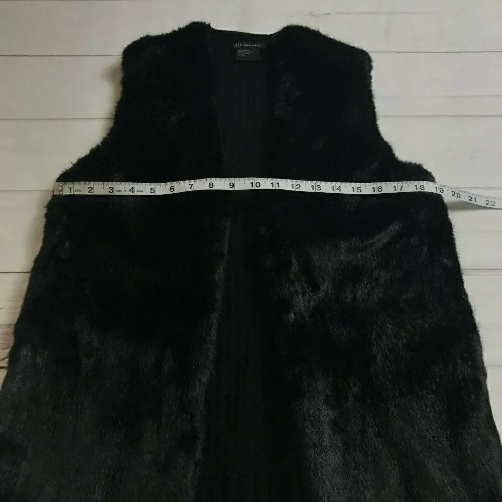 Armani Exchange Womens Black Front Vest Size XS